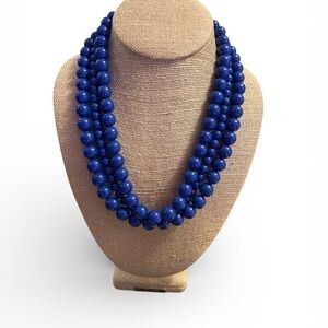 Talbots Multistrand Blue Bead Necklace